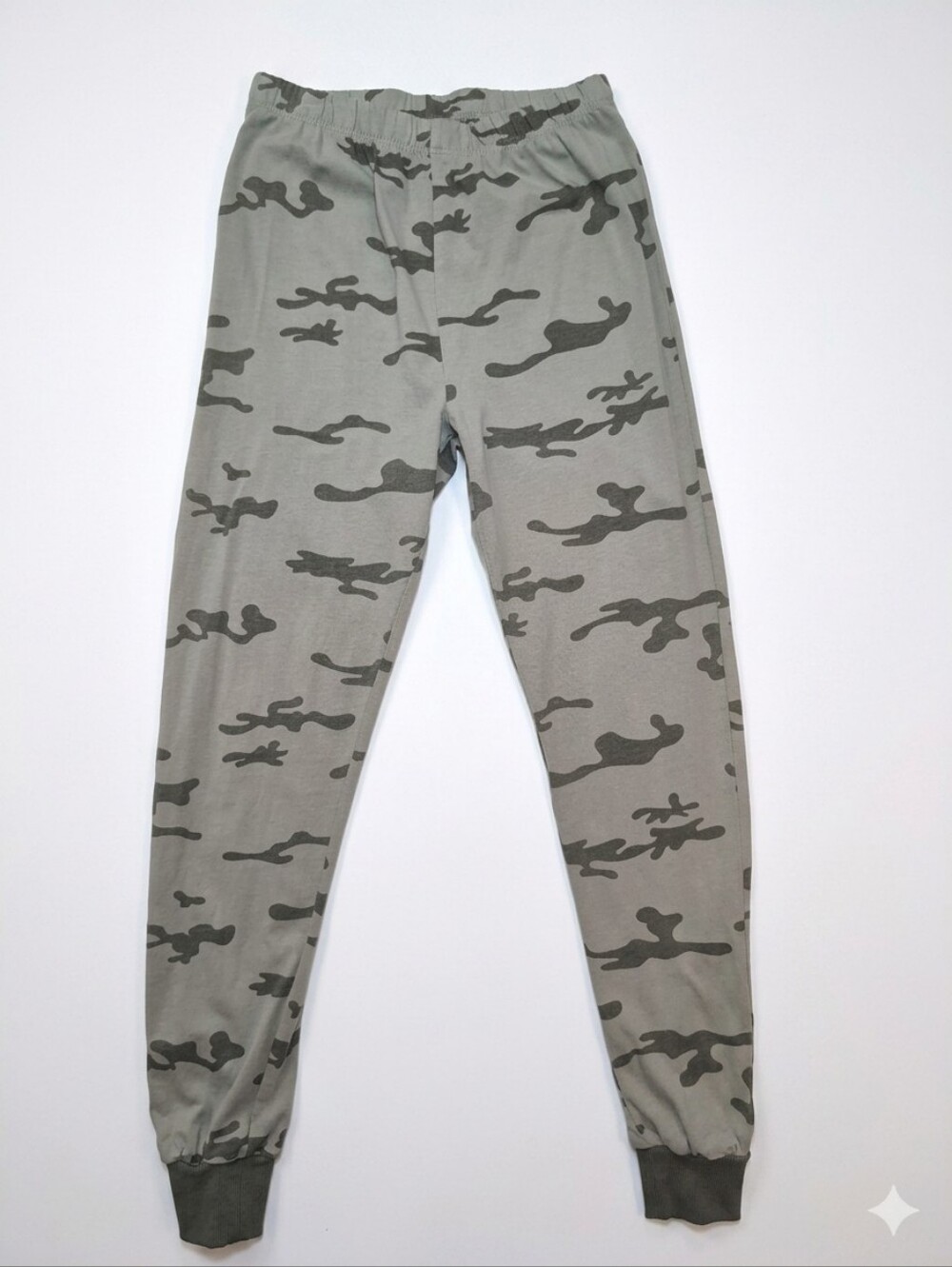 George Jogger Pajama Pants Green Camo Print Cotton Boys Size Large 10 12
